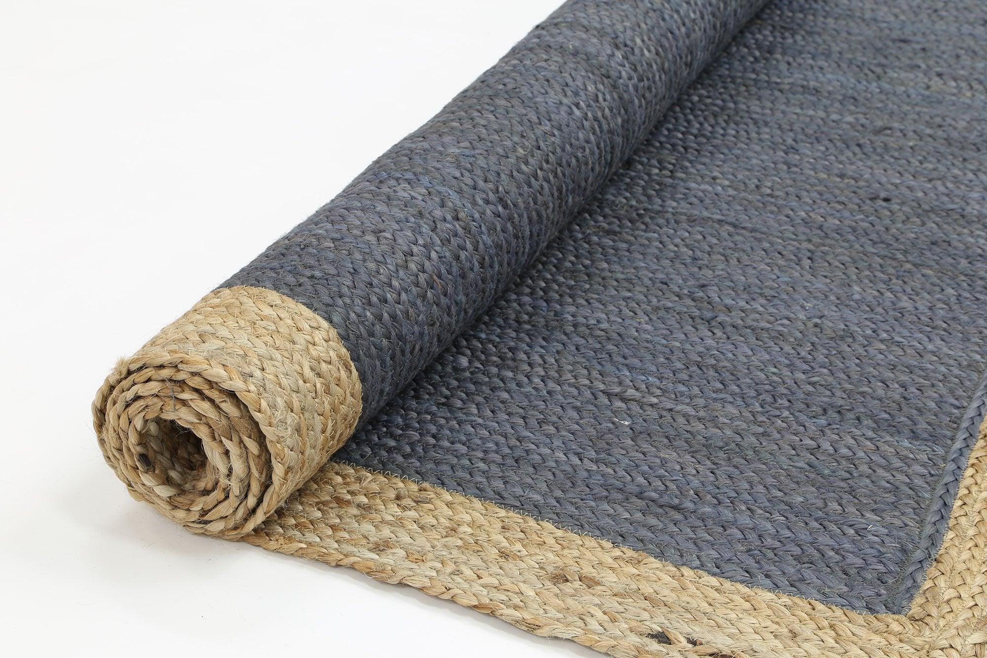Hampton Grey Centre Jute Rug 230x320cm - John Cootes