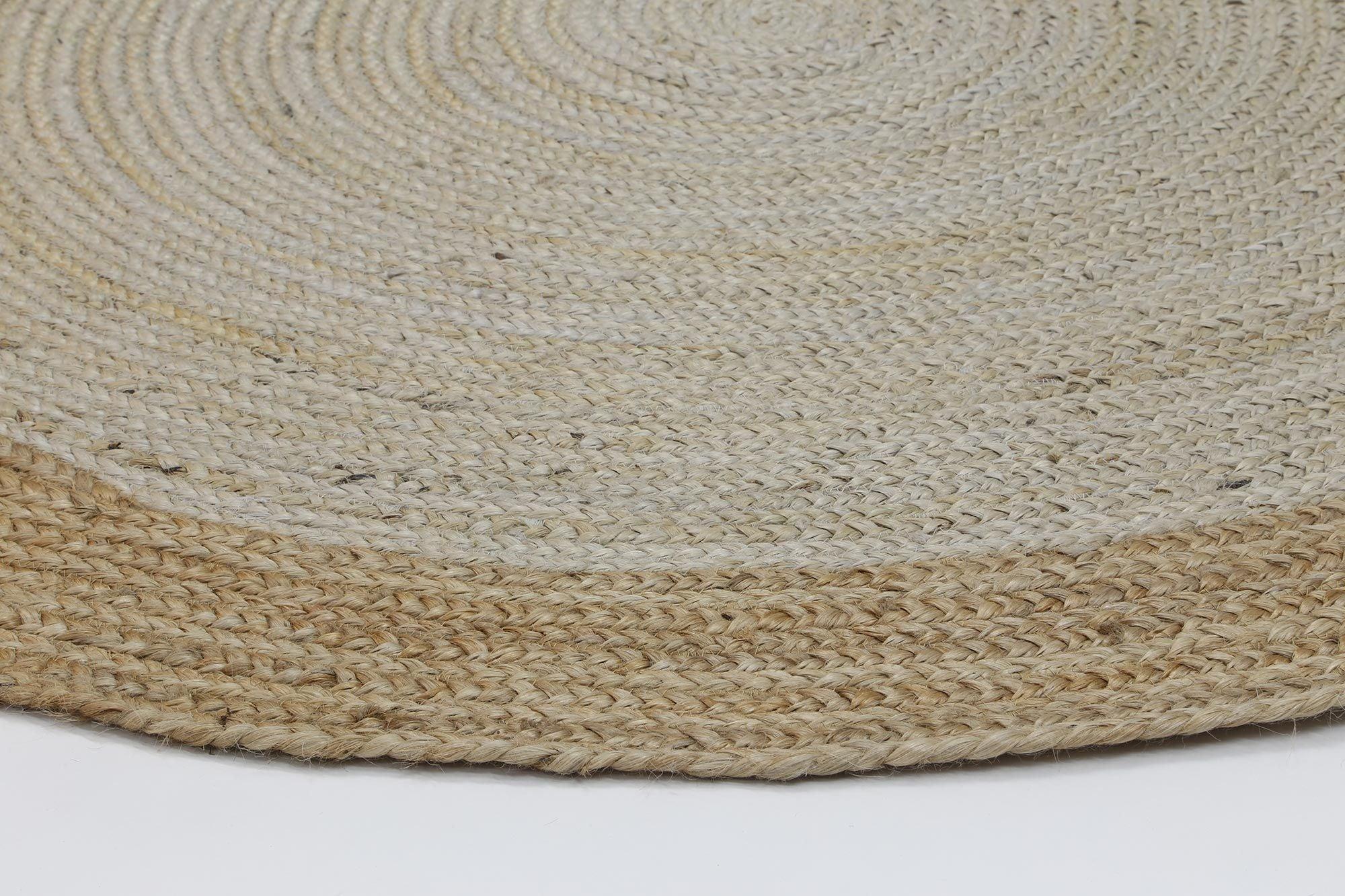 Hampton Light Pink Centre Jute Rug 240x240cm Round - John Cootes
