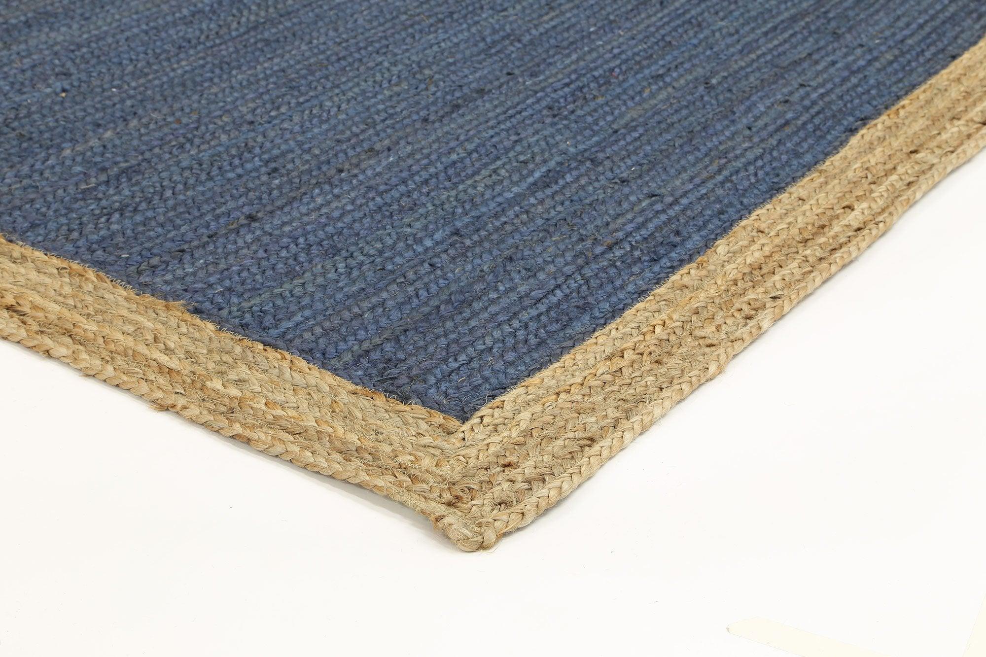 Hampton Navy Blue Centre Jute Rug 230x320cm - John Cootes