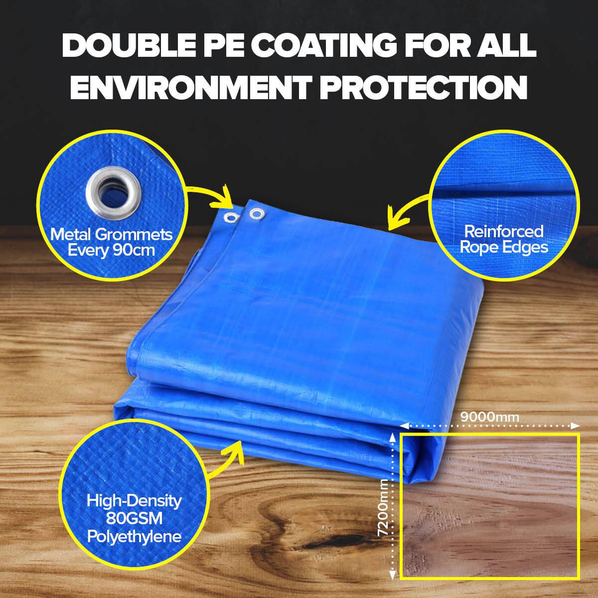 Handy Hardware Tarpaulin UV Resistant Waterproof Strong Durable 9m - John Cootes