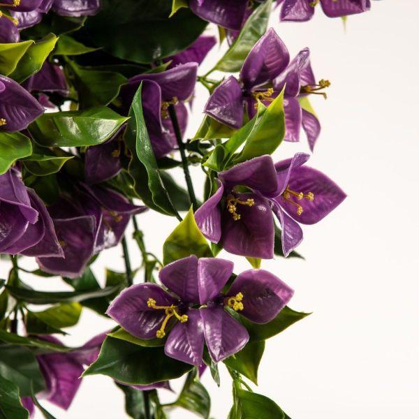 Hanging Artificial Bougainvillea Plant Purple UV Resistant 90cm - John Cootes