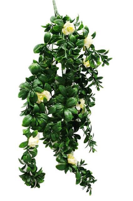 Hanging White Rose Stem UV 85cm - John Cootes