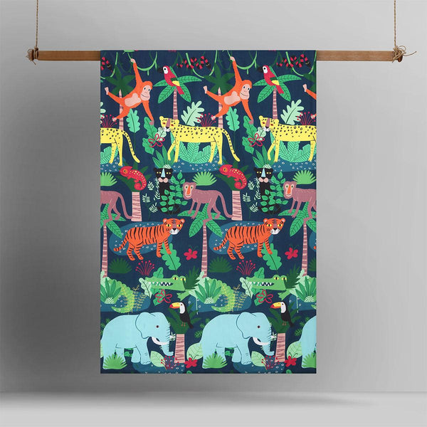 Happy Kids Rainforest Glow in the Dark Quilt Cover Set Double - John Cootes