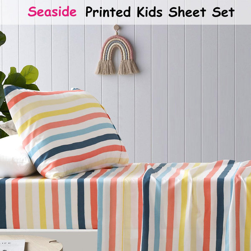 Happy Kids Seaside Kids Printed Sheet Set Single - John Cootes