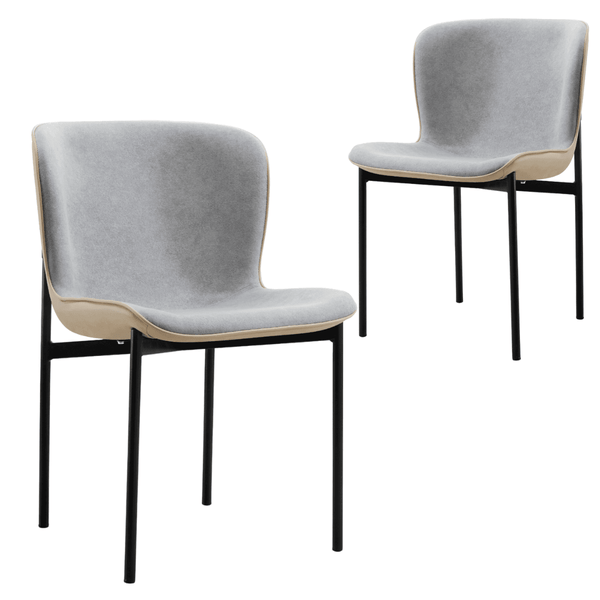 Harris Grey Mid-Century Design Dining Chair Set of 2 - John Cootes