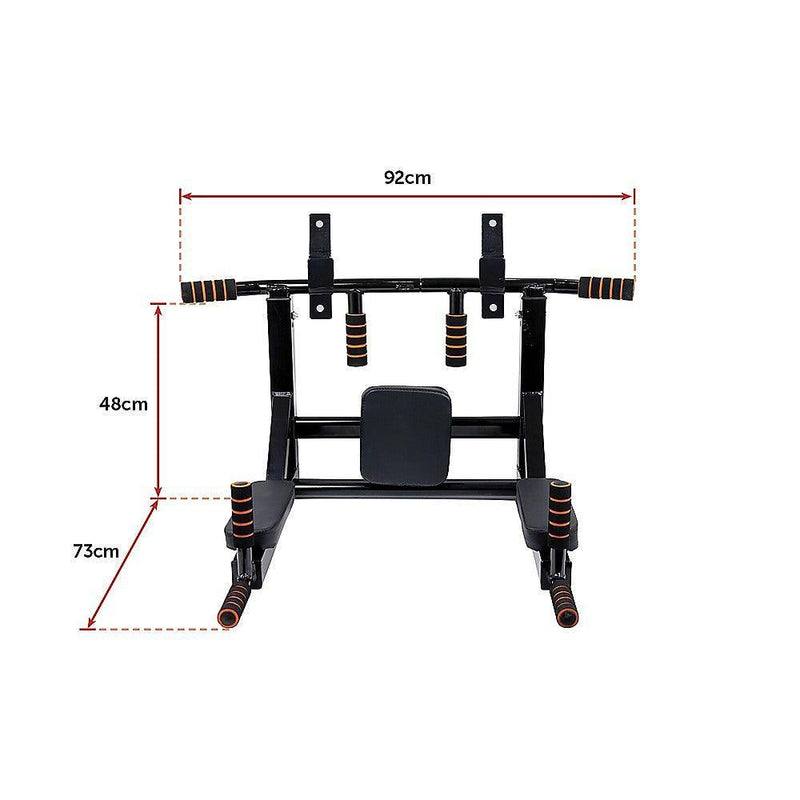 Heavy Duty Wall Mounted Power Station - Knee Raise - Pull Up - Chin Up -Dips Bar - John Cootes