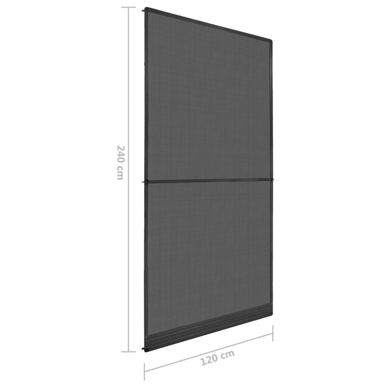 Hinged Insect Screen For Doors Anthracite 120x240 Cm - John Cootes