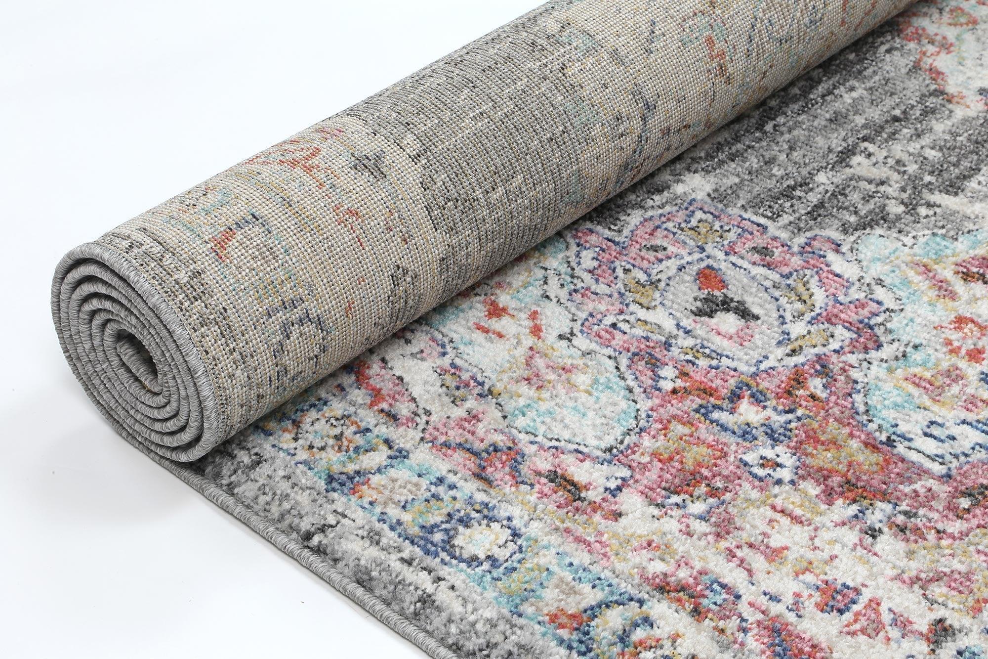 Hollow Medalion Transitional Grey Rug 160x160cm - John Cootes