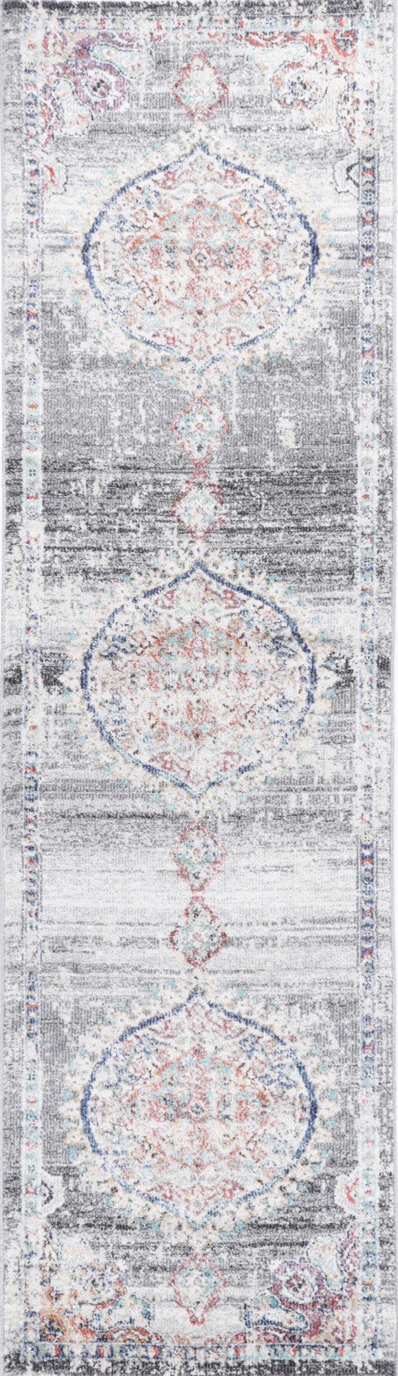 Hollow Medalion Transitional Grey Rug 160x160cm - John Cootes