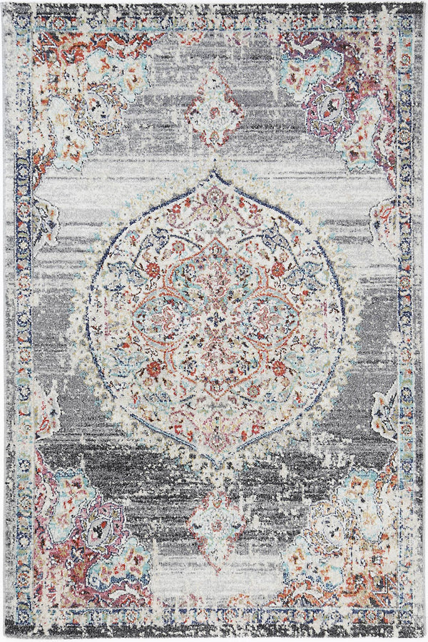 Hollow Medalion Transitional Grey Rug 200x290 cm - John Cootes