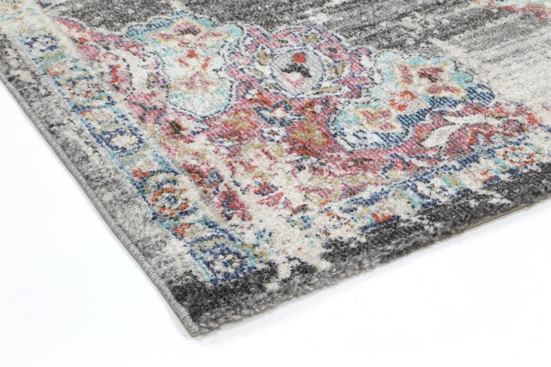 Hollow Medalion Transitional Grey Rug 200x290 cm - John Cootes