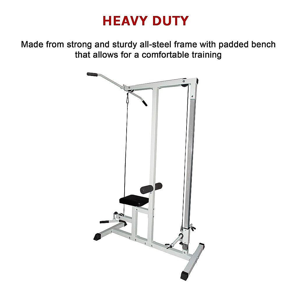 Home Fitness Multi Gym Lat Pull Down Workout Machine Bench Exercise - John Cootes