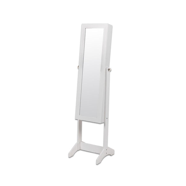 Home Master 140cm Full Length Mirror Jewellery Cabinet Adjustable Angle - John Cootes