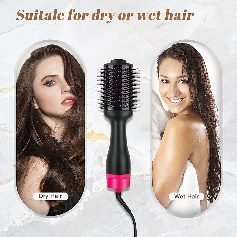 Hot Air One-Step Hair Dryer Negative Ion Anti-Frizz Blowout for Drying,Straightening, Curling and Volumizer (AU Plug) - John Cootes