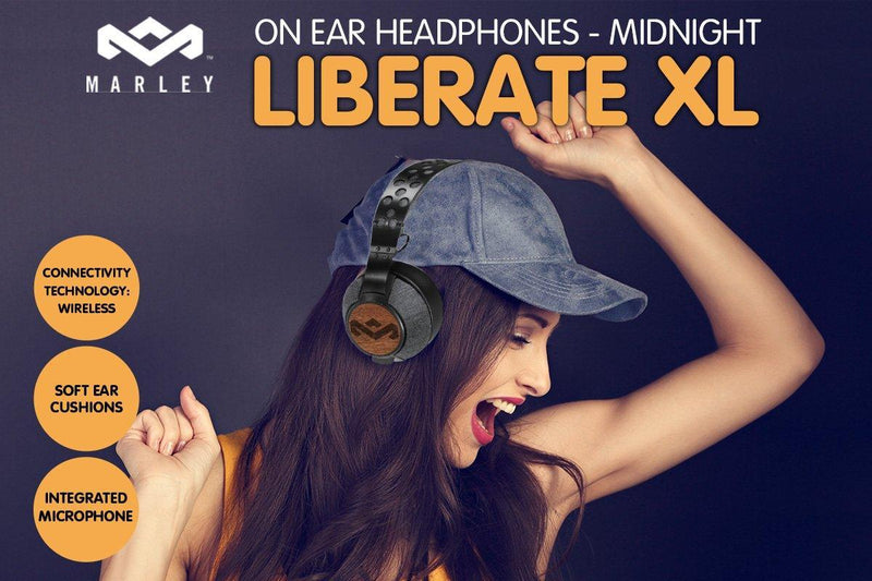 House of Marley Liberate XL On Ear Headphones- Midnight - John Cootes