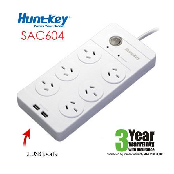 Huntkey Power Board (SAC604) with 6 sockets and 2 USB ports ---RRP$79.95 - John Cootes