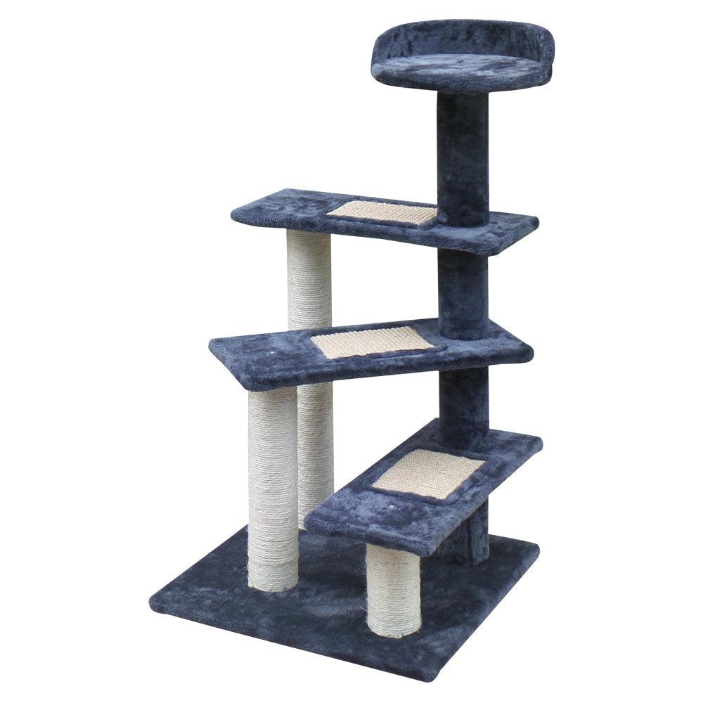 i.Pet Cat Tree 100cm Trees Scratching Post Scratcher Tower Condo House Furniture Wood Steps - John Cootes