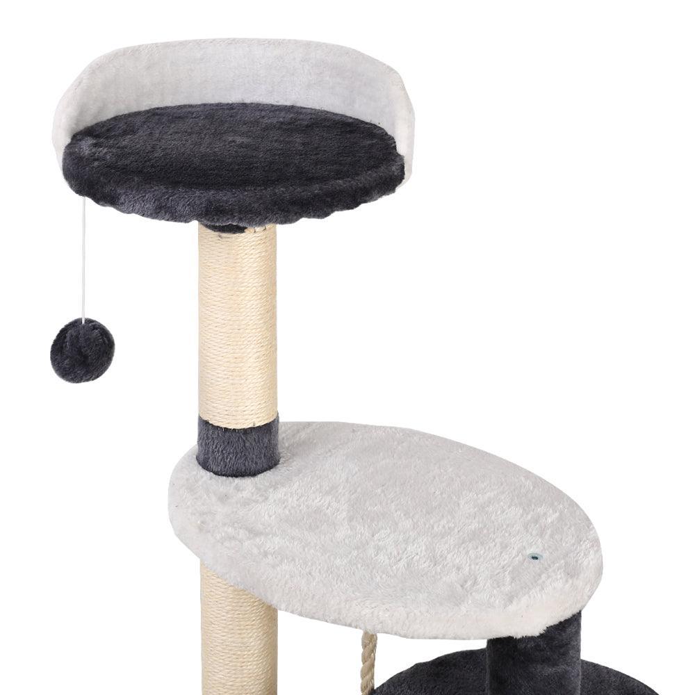 i.Pet Cat Tree 112cm Trees Scratching Post Scratcher Tower Condo House Furniture Wood - John Cootes