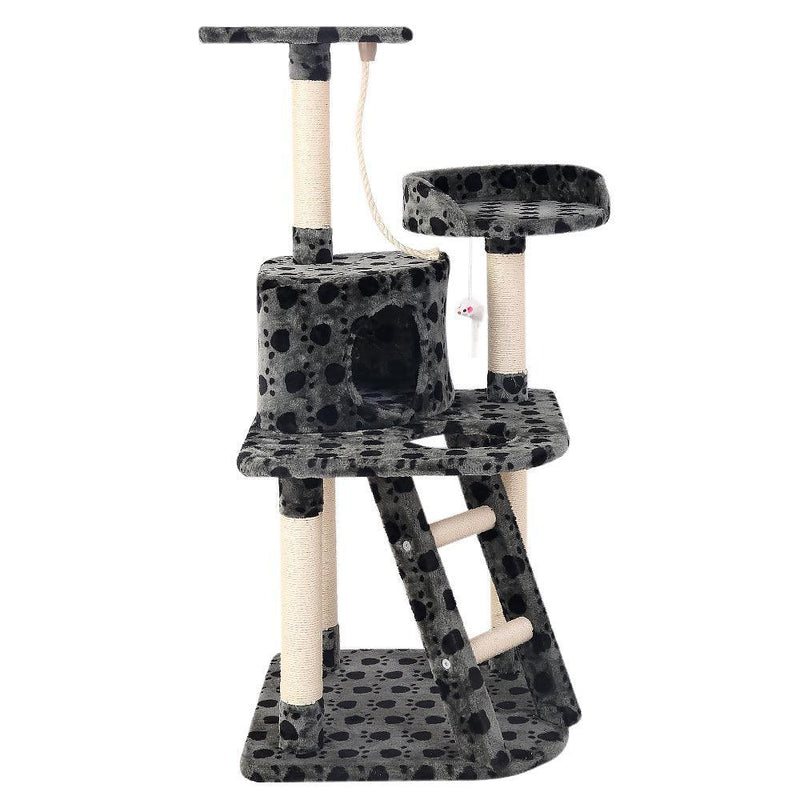 i.Pet Cat Tree 120cm Trees Scratching Post Scratcher Tower Condo House Furniture Wood 120cm - John Cootes