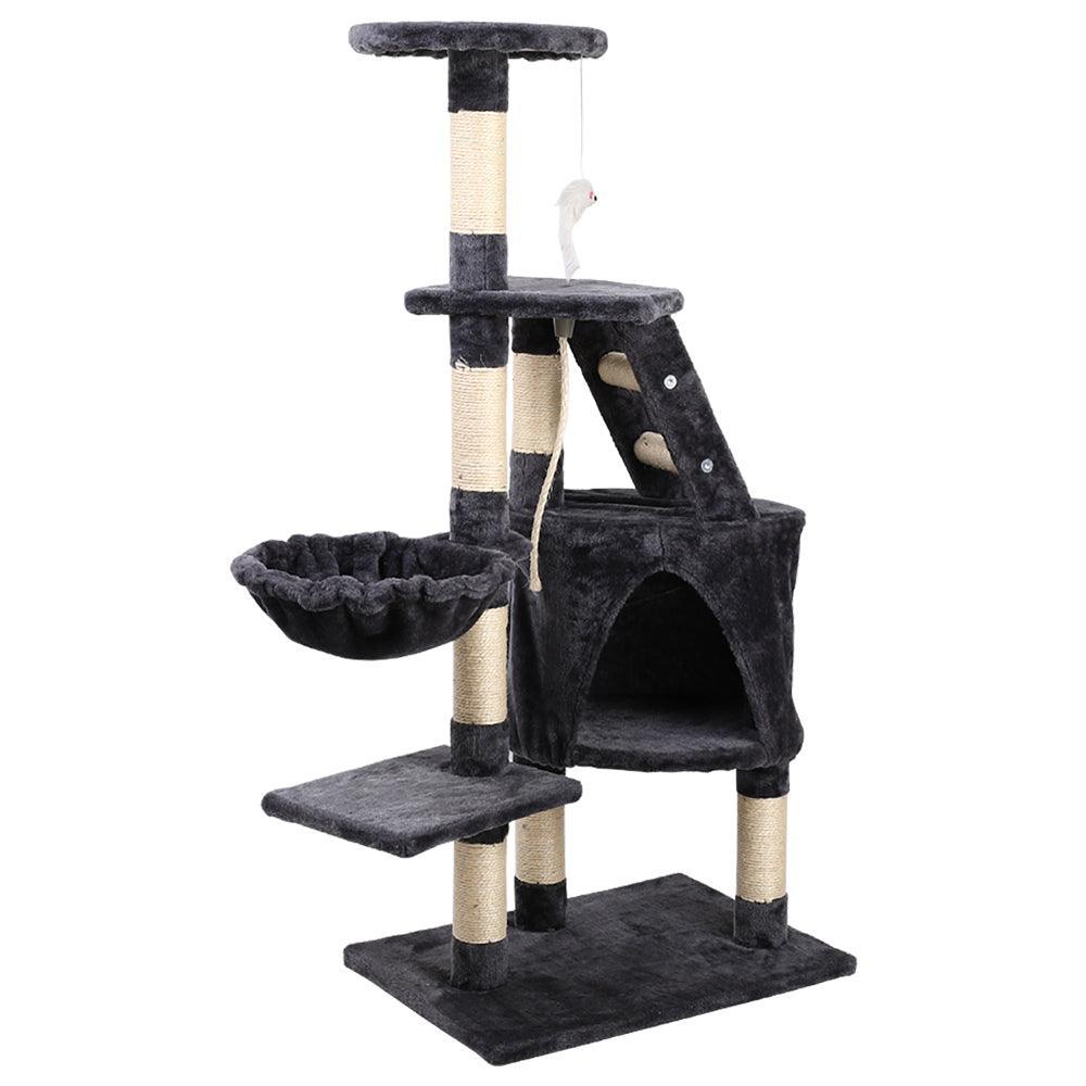 i.Pet Cat Tree 120cm Trees Scratching Post Scratcher Tower Condo House Furniture Wood Multi Level - John Cootes