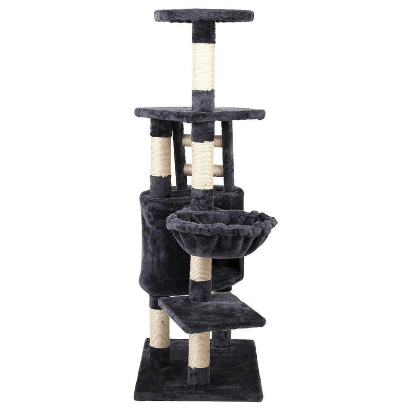 i.Pet Cat Tree 120cm Trees Scratching Post Scratcher Tower Condo House Furniture Wood Multi Level - John Cootes