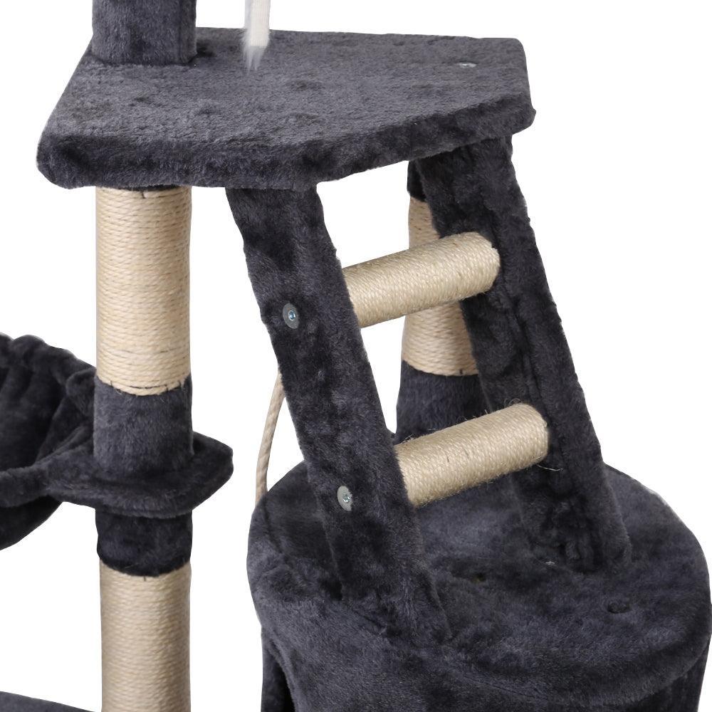 i.Pet Cat Tree 120cm Trees Scratching Post Scratcher Tower Condo House Furniture Wood Multi Level - John Cootes