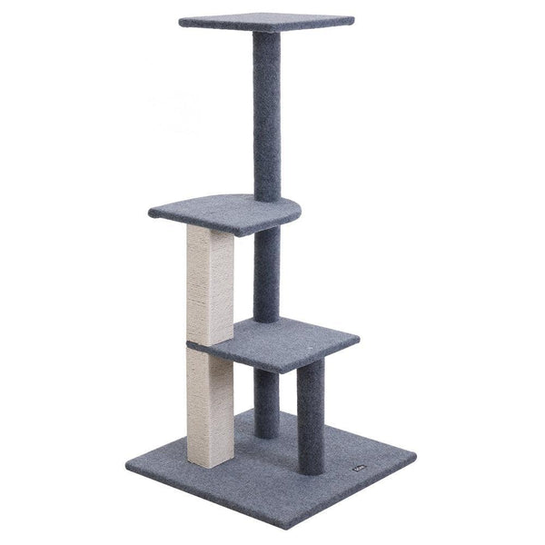 i.Pet Cat Tree 124cm Trees Scratching Post Scratcher Tower Condo House Furniture Wood Steps - John Cootes