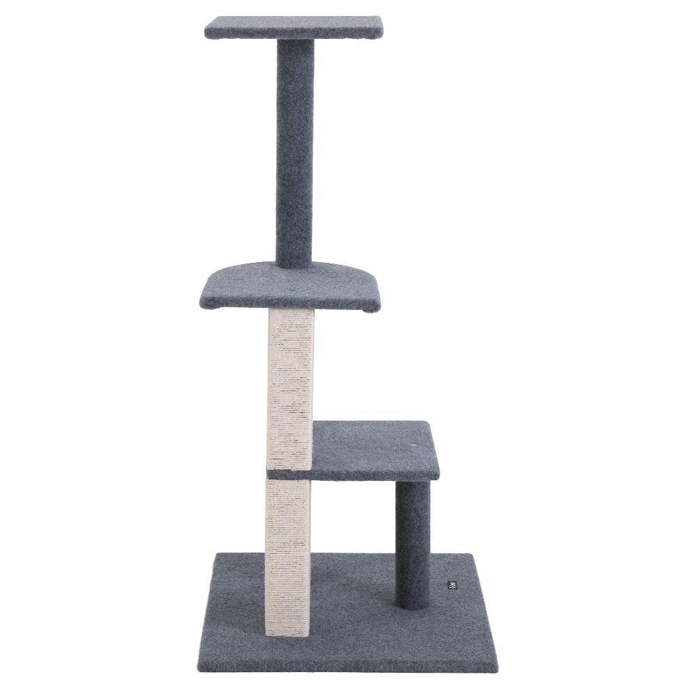 i.Pet Cat Tree 124cm Trees Scratching Post Scratcher Tower Condo House Furniture Wood Steps - John Cootes