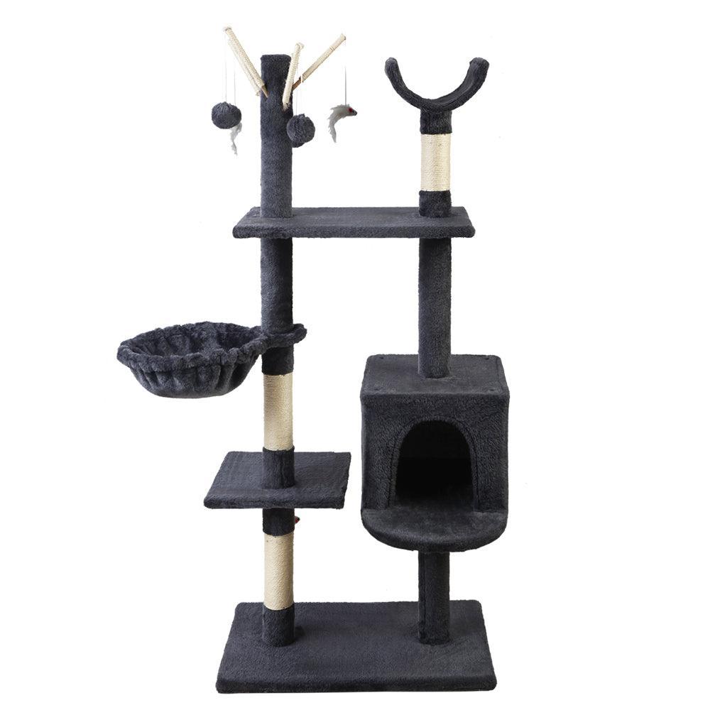 i.Pet Cat Tree 140cm Trees Scratching Post Scratcher Tower Condo House Furniture Wood - John Cootes