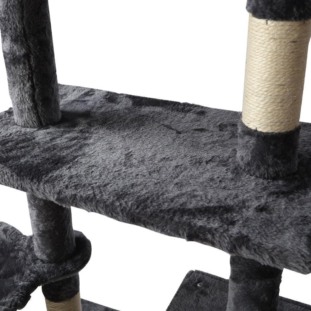 i.Pet Cat Tree 140cm Trees Scratching Post Scratcher Tower Condo House Furniture Wood - John Cootes