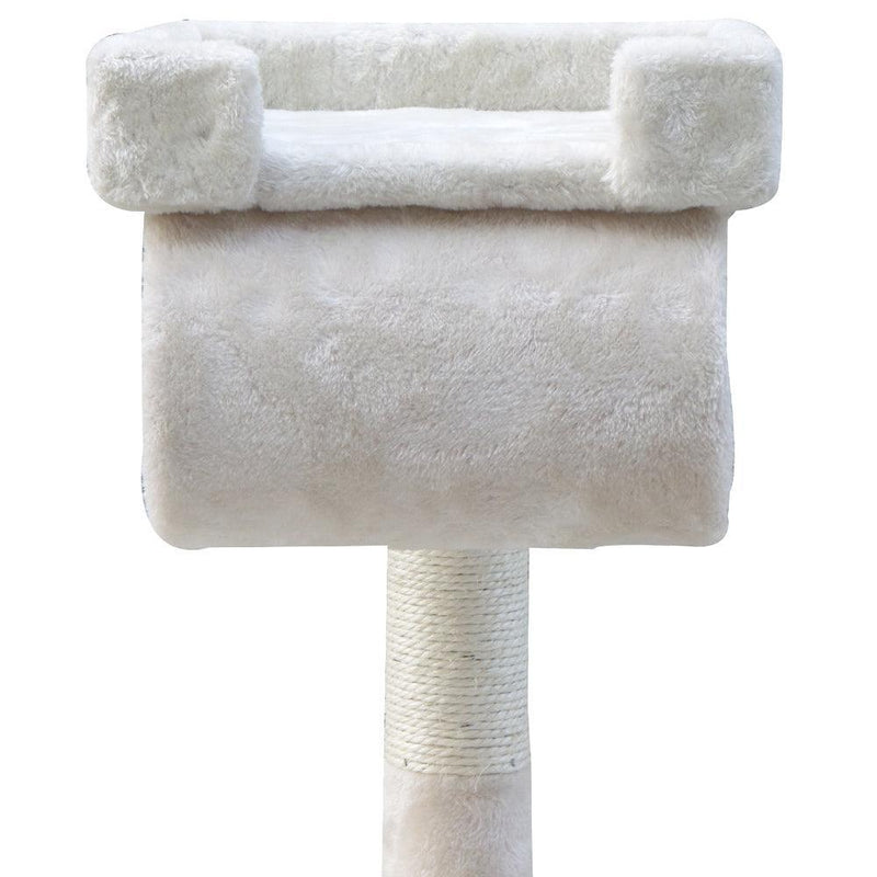 i.Pet Cat Tree 141cm Trees Scratching Post Scratcher Tower Condo House Furniture Wood Beige - John Cootes