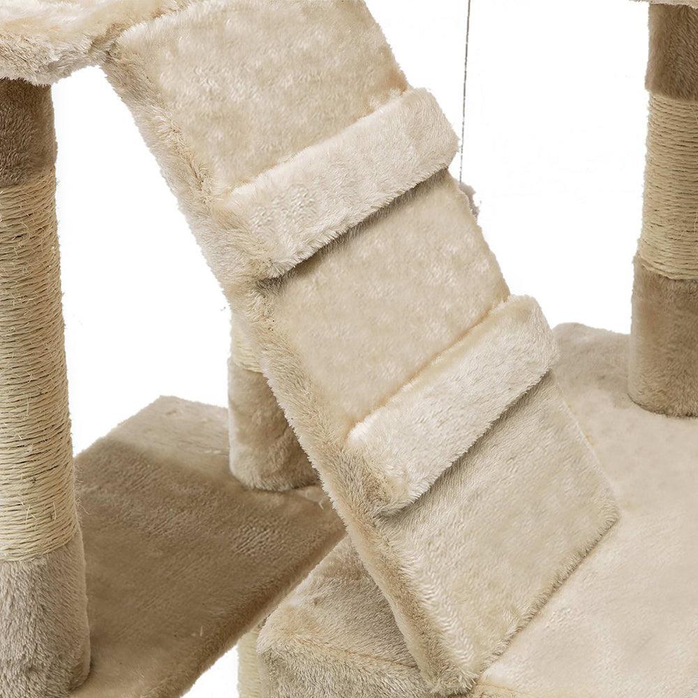 i.Pet Cat Tree 180cm Trees Scratching Post Scratcher Tower Condo House Furniture Wood Beige - John Cootes