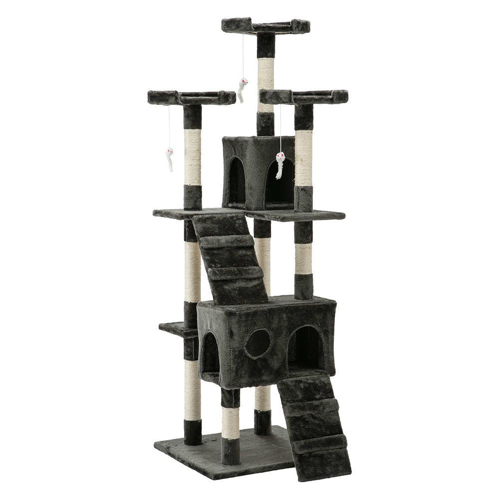 i.Pet Cat Tree 180cm Trees Scratching Post Scratcher Tower Condo House Furniture Wood - John Cootes