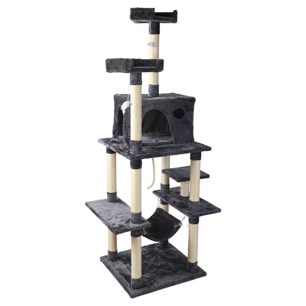 i.Pet Cat Tree 184cm Trees Scratching Post Scratcher Tower Condo House Furniture Wood - John Cootes