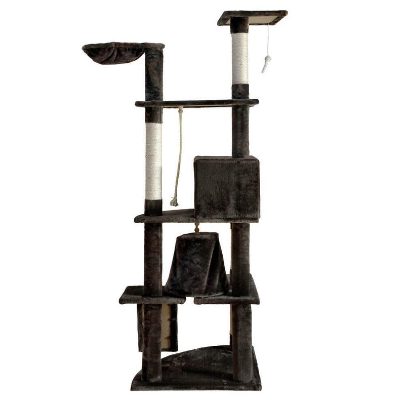 i.Pet Cat Tree 193cm Trees Scratching Post Scratcher Tower Condo House Furniture Wood - John Cootes