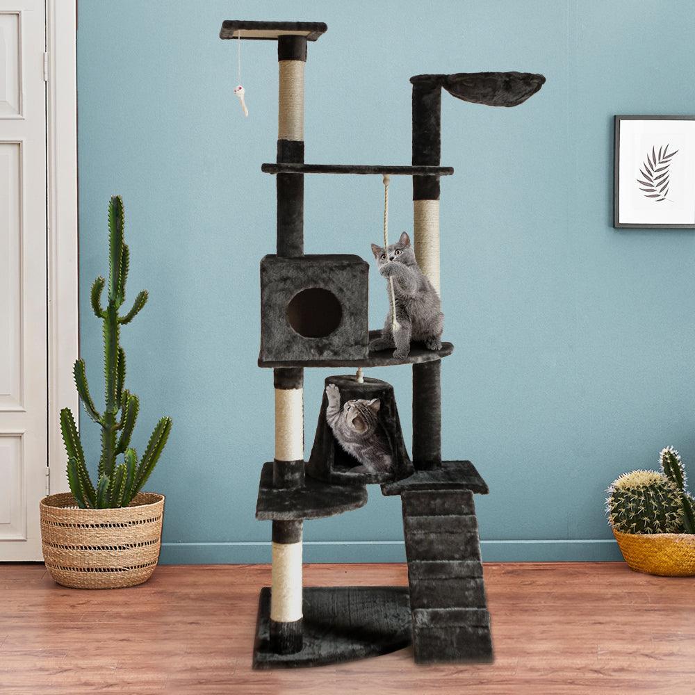 i.Pet Cat Tree 193cm Trees Scratching Post Scratcher Tower Condo House Furniture Wood - John Cootes