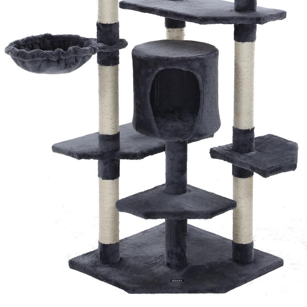 i.Pet Cat Tree 203cm Trees Scratching Post Scratcher Tower Condo House Furniture Wood - John Cootes