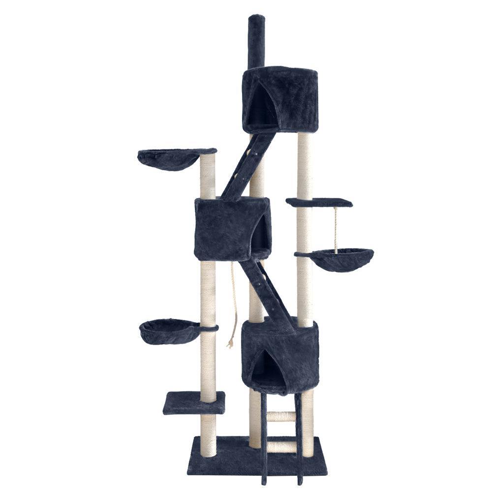 i.Pet Cat Tree 244cm Trees Scratching Post Scratcher Tower Condo House Furniture Wood - John Cootes