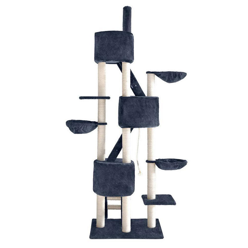 i.Pet Cat Tree 244cm Trees Scratching Post Scratcher Tower Condo House Furniture Wood - John Cootes