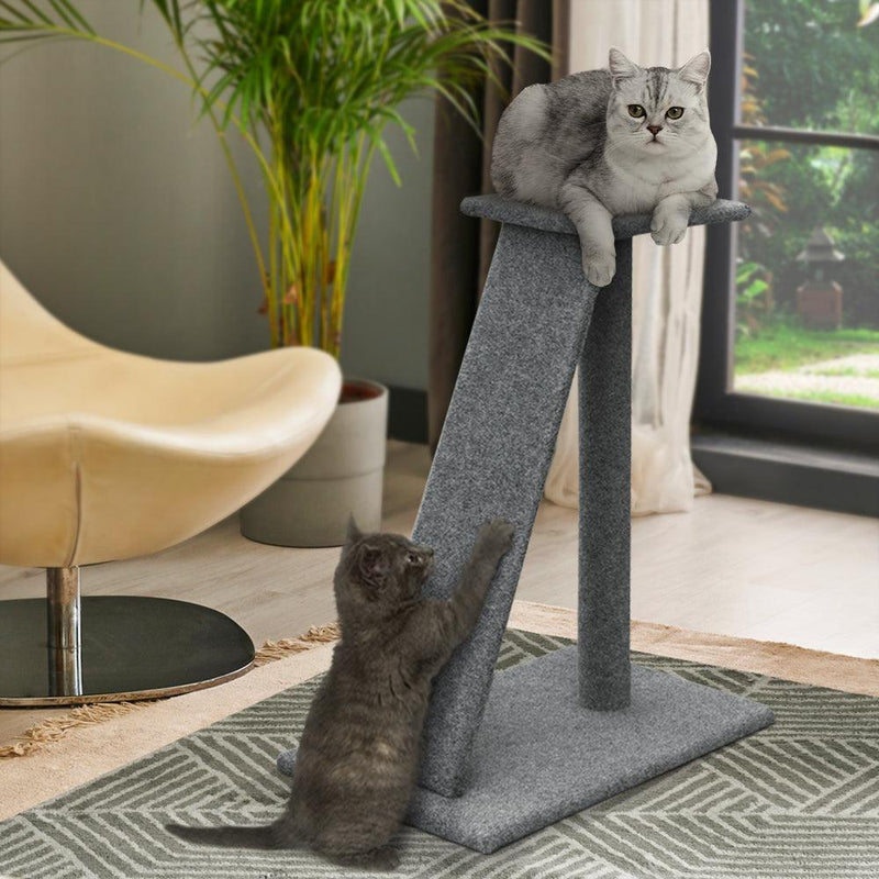 i.Pet Cat Tree 82cm Trees Scratching Post Scratcher Tower Condo House Furniture Wood Slide - John Cootes