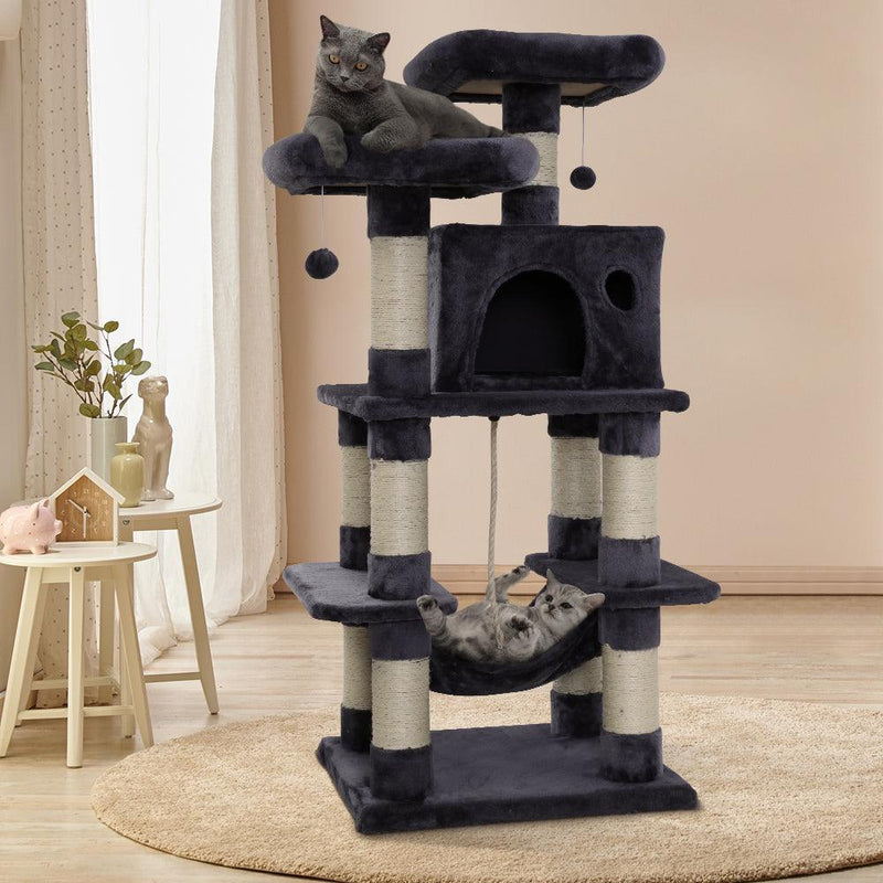 i.Pet Cat Tree Trees Scratching Post Scratcher Tower Condo House Furniture Wood - John Cootes
