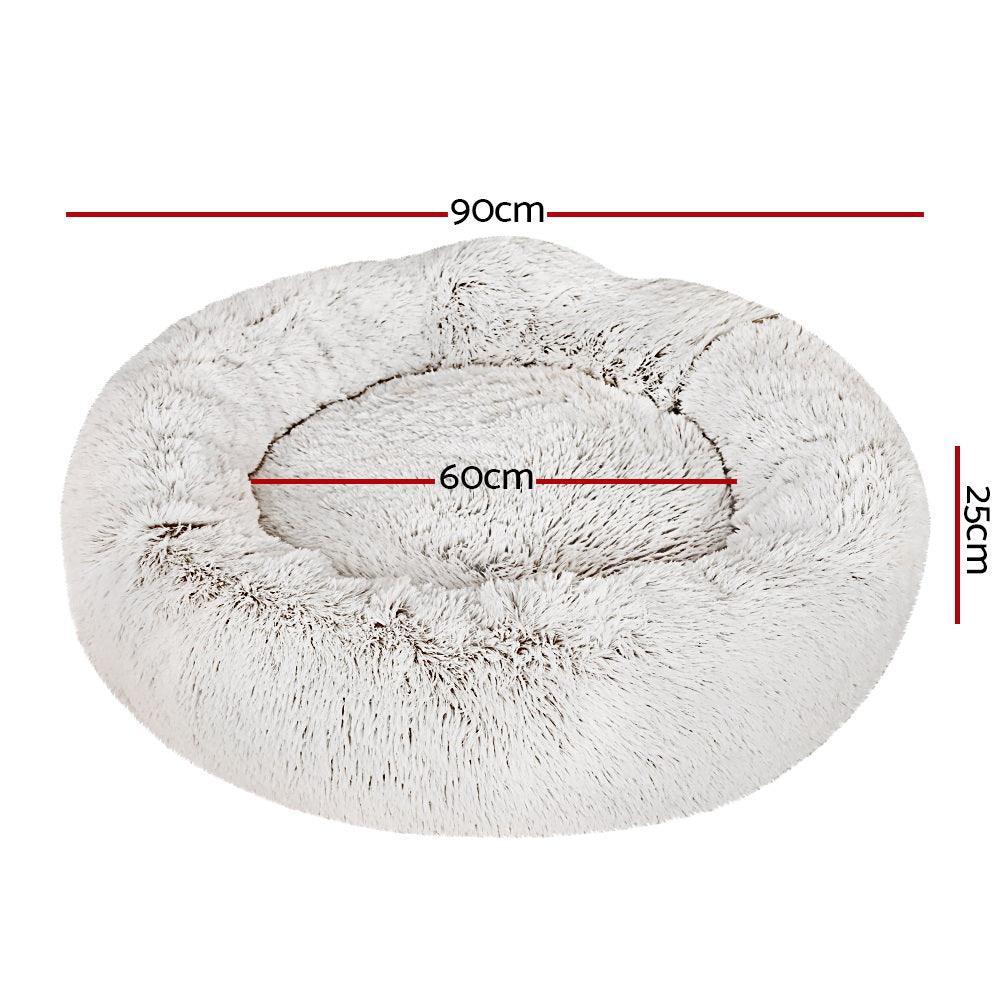 i.Pet Dog Bed Pet Bed Cat Large 90cm White - John Cootes