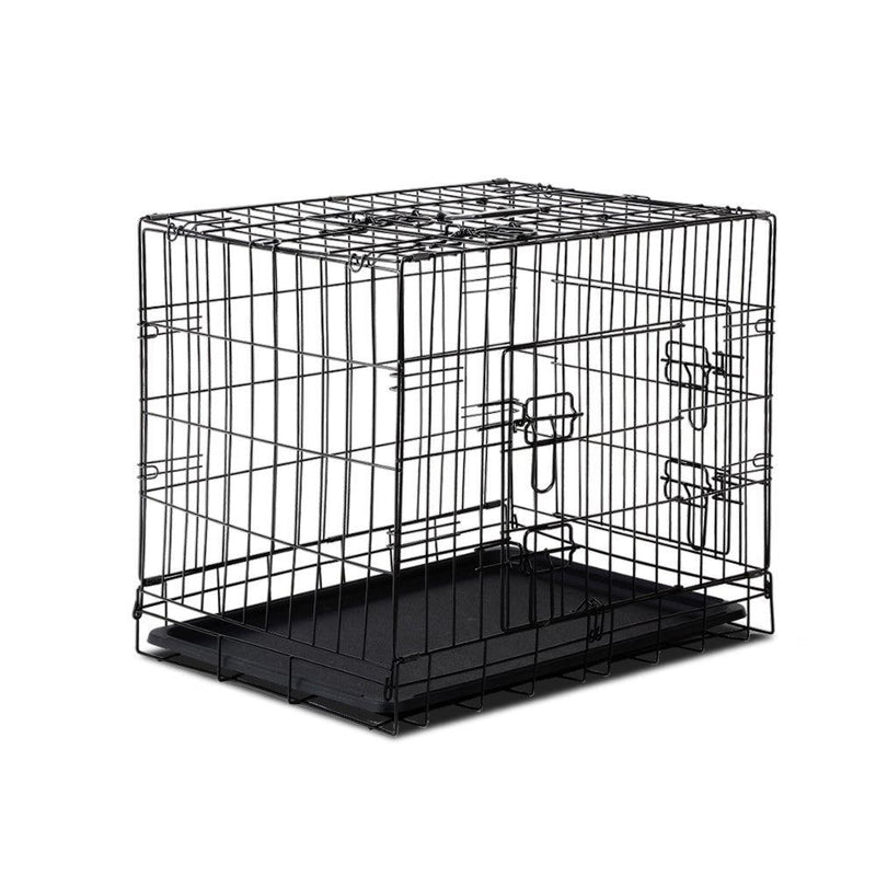 i.Pet Dog Cage 24inch Pet Cage - Black - John Cootes