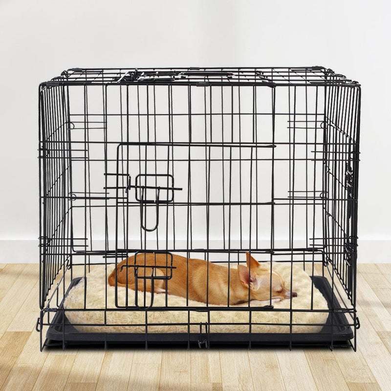 i.Pet Dog Cage 24inch Pet Cage - Black - John Cootes