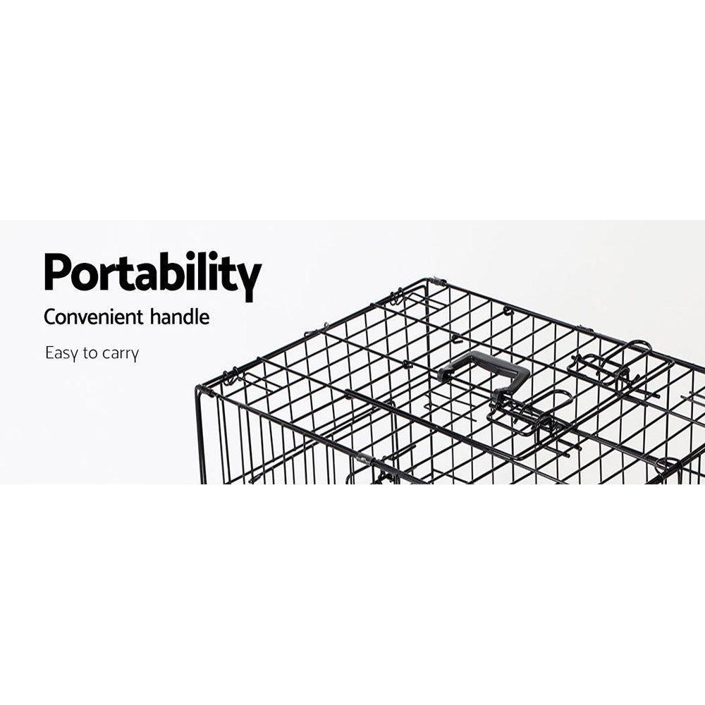 i.Pet Dog Cage 36inch Pet Cage - Black - John Cootes