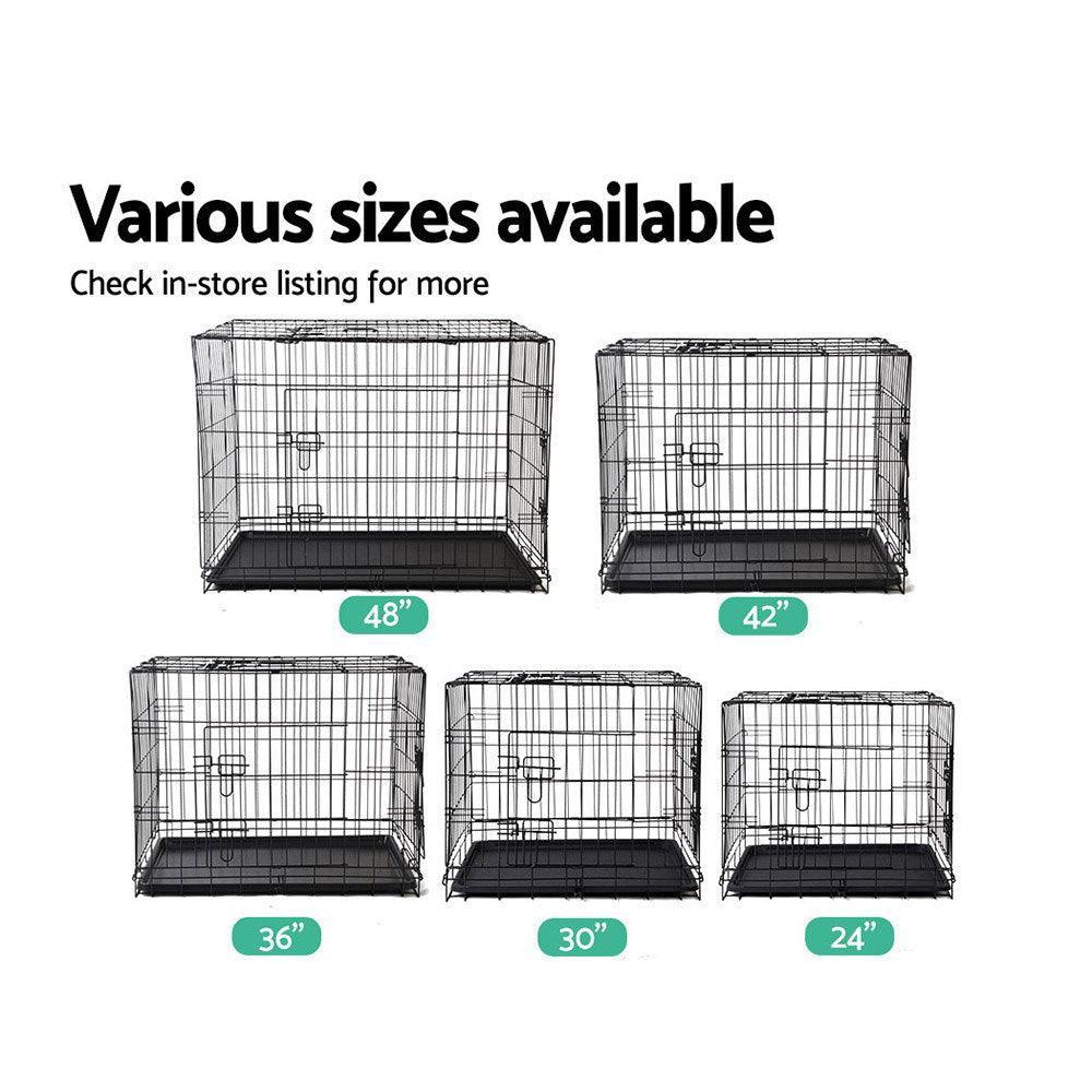 i.Pet Dog Cage 36inch Pet Cage - Black - John Cootes