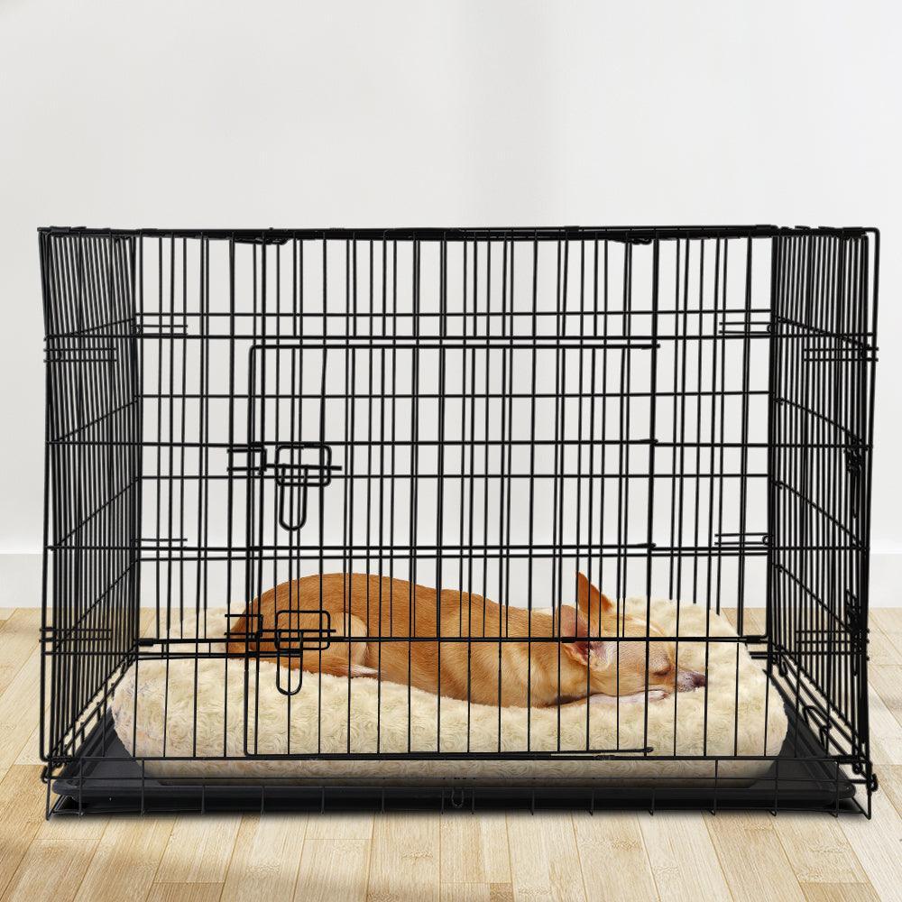 i.Pet Dog Cage 42inch Pet Cage - Black - John Cootes