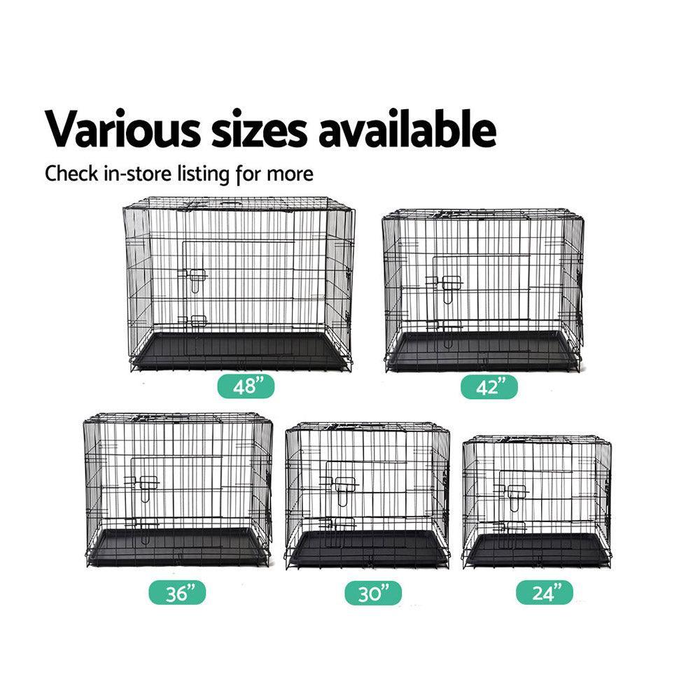 i.Pet Dog Cage 48inch Pet Cage - Black - John Cootes