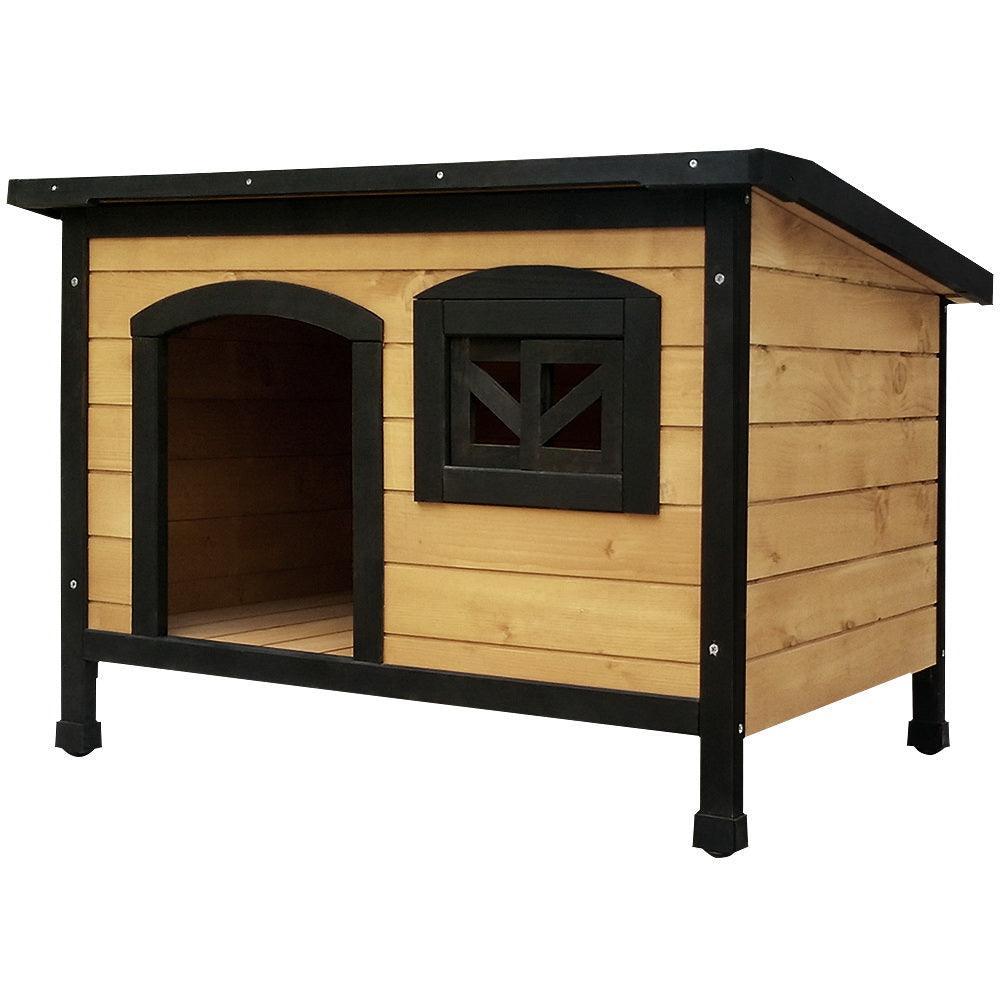 i.Pet Dog Pet Kennel Dog House Large Wooden 96cm x 69cm x 66cm - John Cootes