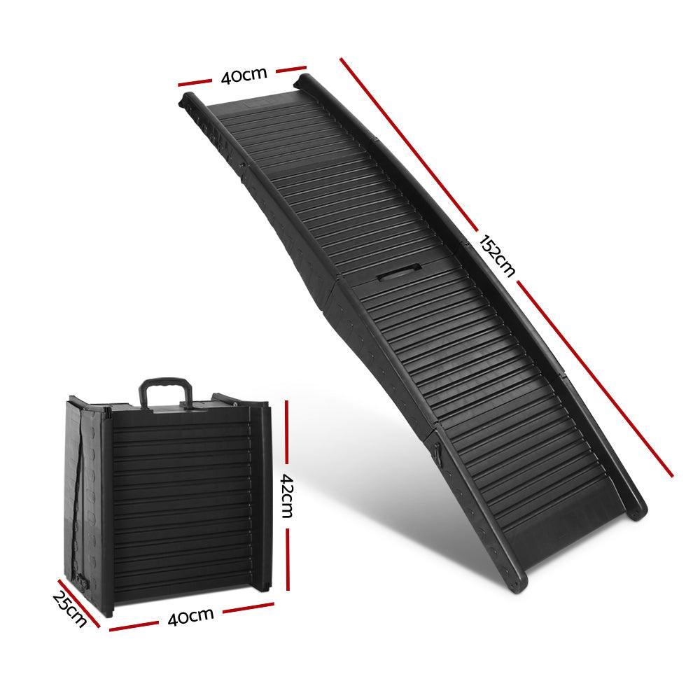 i.Pet Dog Ramp Dog Steps Pet Car Suv Travel Stair Foldable Portable Ladder Plastic - John Cootes